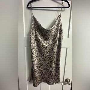 Princess polly cowl neck mini dress size US 12 cheetah print